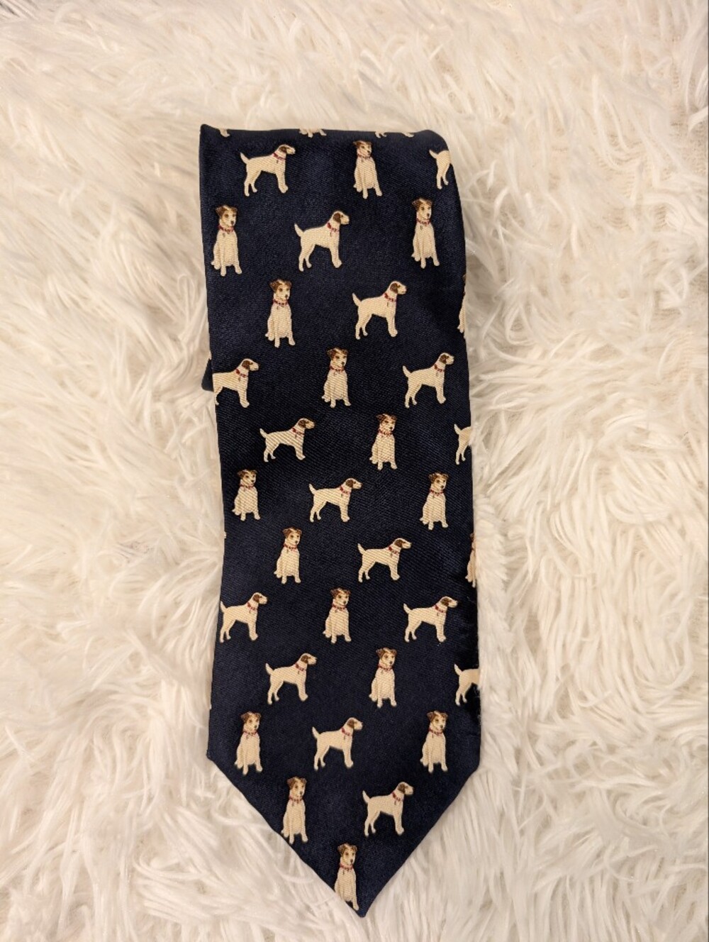 Men's Coach Dog Tie Navy *See Description "